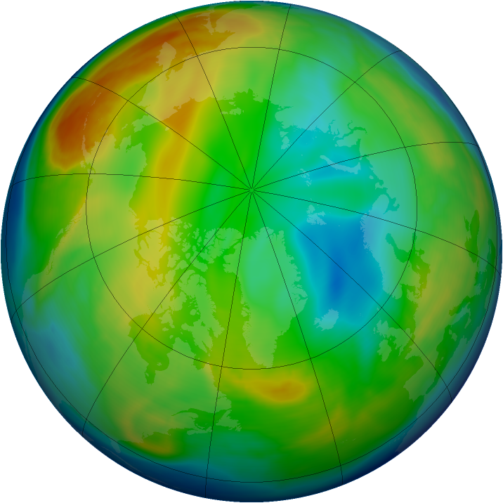 Arctic ozone map for 26 December 2005